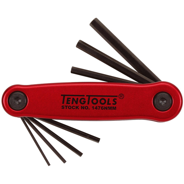 Teng Tools Metric Retractable Hex Key Set - 1476NMM