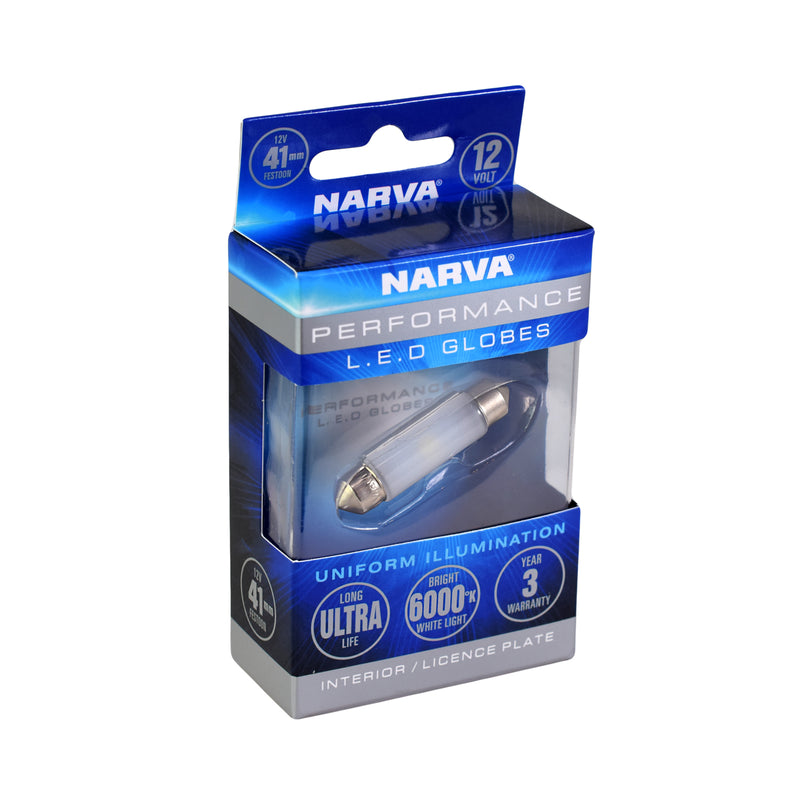 Narva 12V 41mm Festoon LED Globe (6000K Cool White) - 18214BL