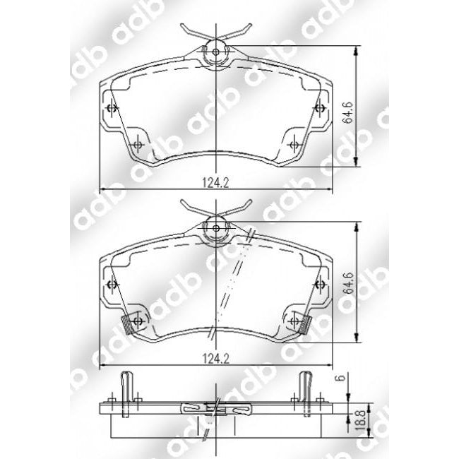 ADB Performance Brake Pad Set - 7716 - A1 Autoparts Niddrie
 - 2
