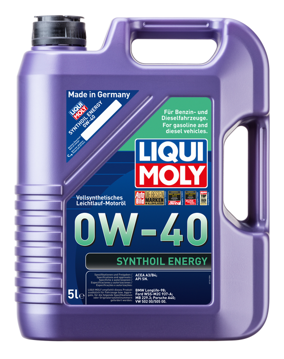 Liqui Moly Synthoil Energy 0W-40 Engine Oil - 5 Litre