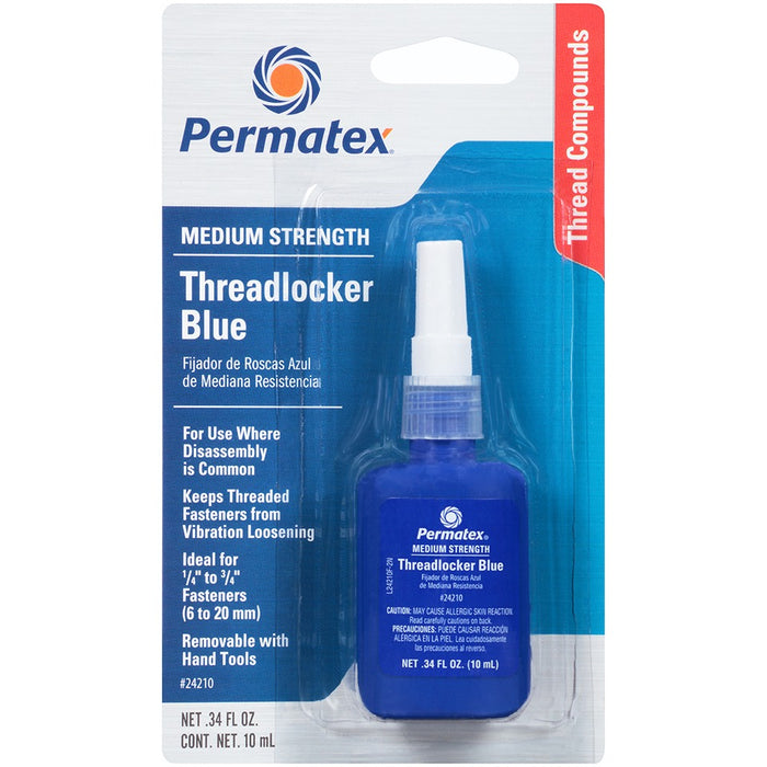 Permatex Medium Strength Threadlocker (10ml Blue) - 24210