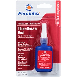 Permatex Permanent Strength Threadlocker (10ml Red) - 26210