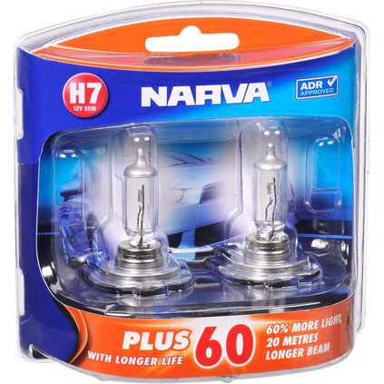 Narva Plus 60 Longer Life Globes (Twin Pack) - H7-48339BL2-Narva-A1 Autoparts Niddrie