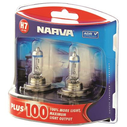 Narva Plus 100 Globes (Twin Pack) - H7-48346BL2-Narva-A1 Autoparts Niddrie