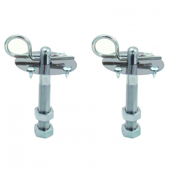 Chrome Hood Pin Kit [Hairpin Type] - 66-260