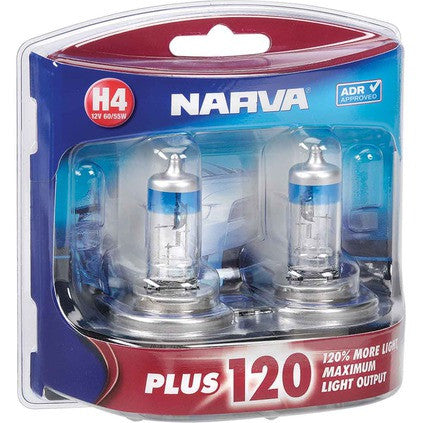 Narva Plus 120 Globes (Twin Pack) - H4-48362BL2-Narva-A1 Autoparts Niddrie