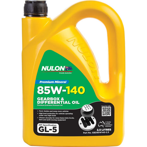 Nulon 85W140 Gearbox & Differential Oil - 2.5Ltr - A1 Autoparts Niddrie
