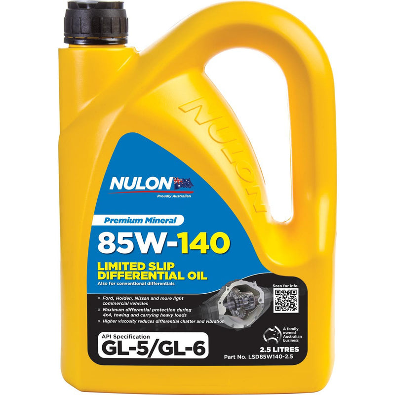 Nulon 85W140 Limited Slip Differential Oil - 2.5Ltr - A1 Autoparts Niddrie
