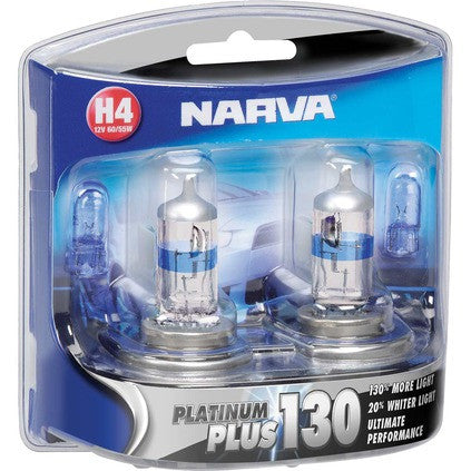 Narva Platinum Plus 130 Globes (Twin Pack) - H4-48542BL2-Narva-A1 Autoparts Niddrie