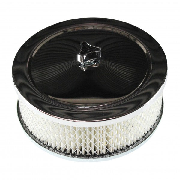 Chrome Air Cleaner 6-3/8" Wide x 2" Tall - 446-101