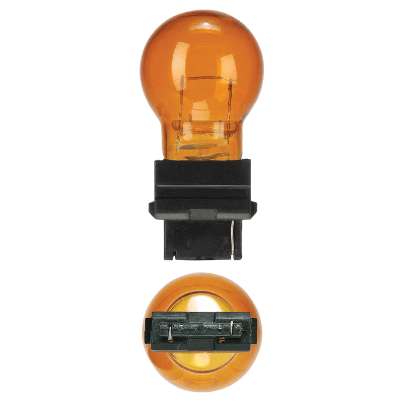 Narva 12V PY27W Amber Plastic Wedge Globes (Pack of 2) - 47556BL
