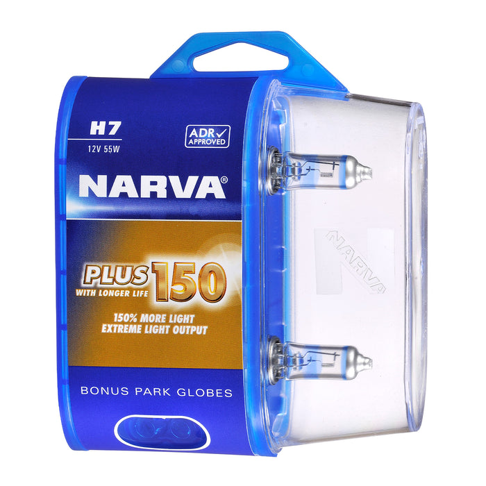 Narva 12V H7 55W Plus 150 Globes (Twin Pack) - 48386BL2