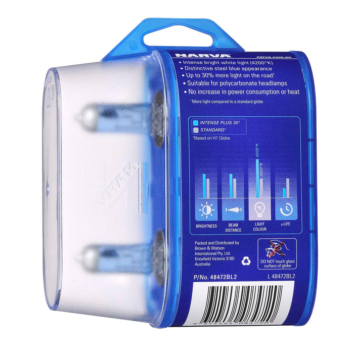 Narva H4 12V 60/55W Intense Plus 30 Globes (Pack of 2) - 48472BL2