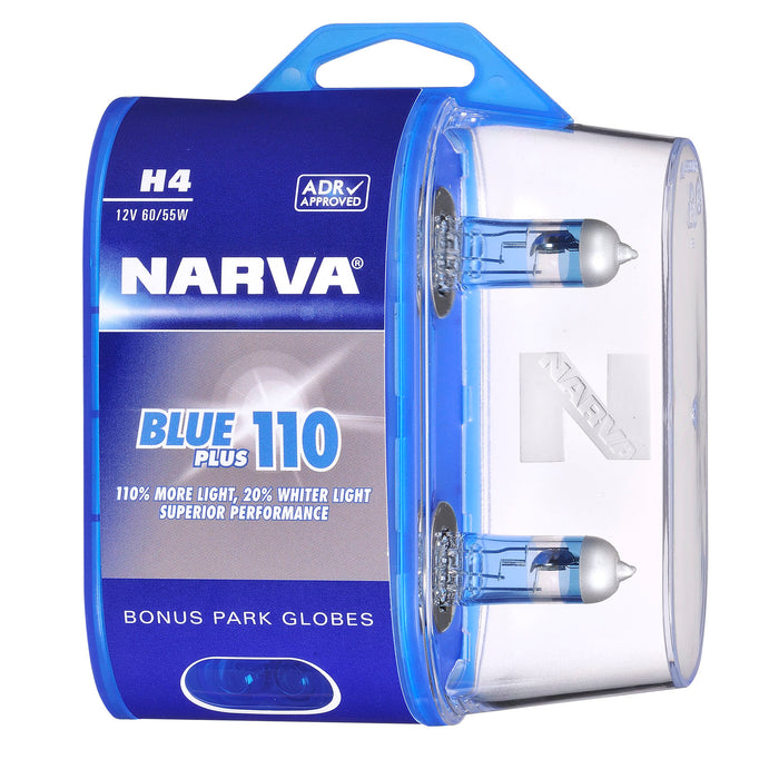 Narva Blue Plus 110 Globes (Twin Pack) - H4