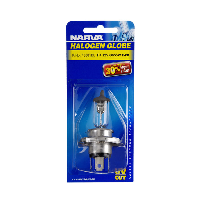 Narva 12V H4 60/55W (P43t) Halogen Globe (Blister Pack) - 48881BL