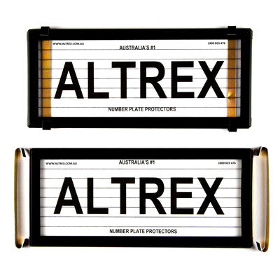 Ulitmate 4 Figure Slimline Black Number Plate Covers With Lines - Metal Clip - 4VSL - A1 Autoparts Niddrie
