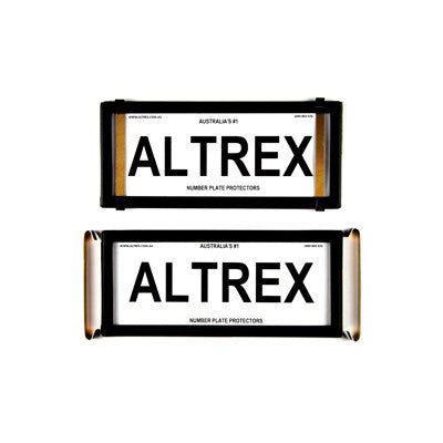 Ulitmate 4 Figure Slimline Black Number Plate Covers Without Lines- Metal Clip - 4VSNL - A1 Autoparts Niddrie

