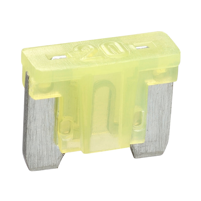 Narva 20 Amp Yellow Micro Blade Fuses (Pack of 5) - 52520BL