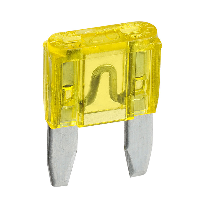 Narva 20 Amp Yellow Mini Blade Fuses (Pack of 5) - 52720BL