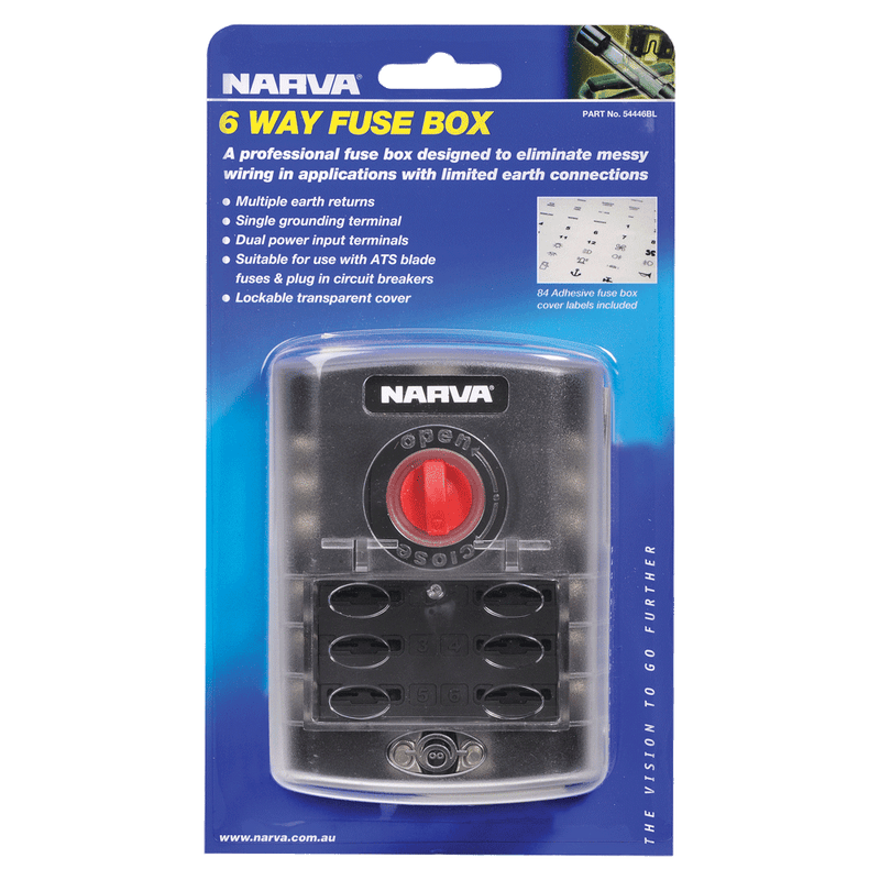 Narva 6 Way Standard ATS Blade Fuse Box - 54446