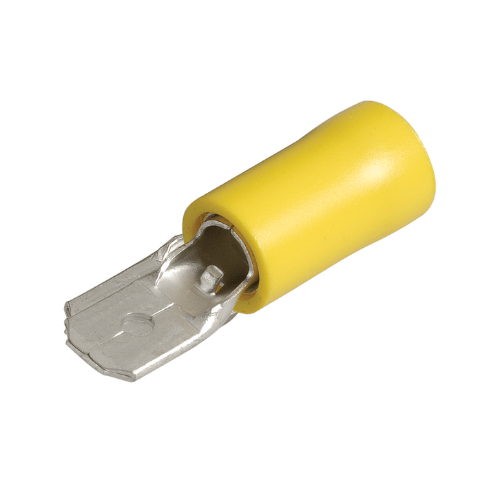Narva Male Blade Terminals (Yellow 6.3mm Tab) - Pack of 11 - 56024BL