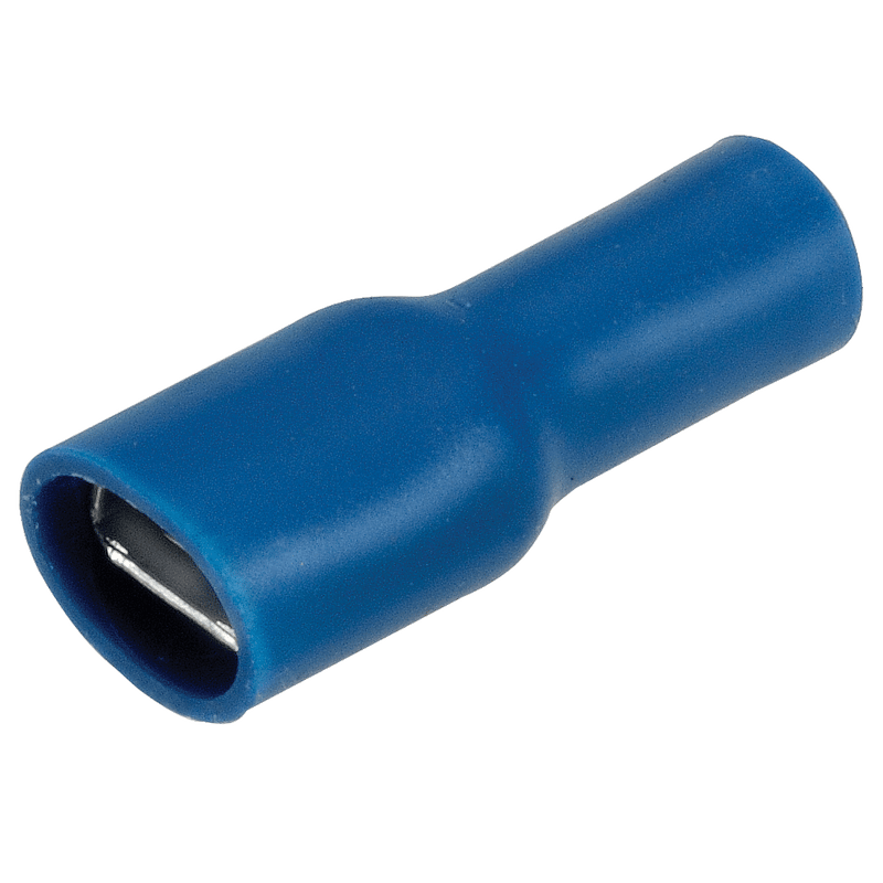Narva Fully Insulated Female Blade Terminals (Blue 6.3mm Tab) - Pack of 10 - 56044BL