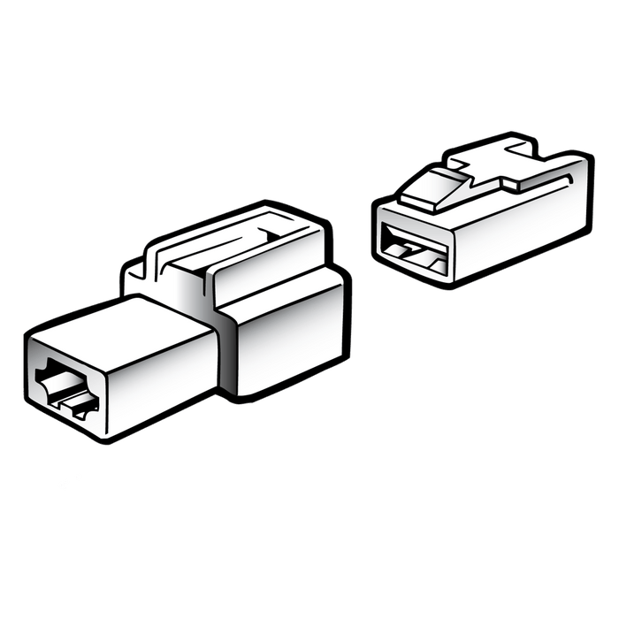 Narva 1 Way Connector Housing Set with Terminals - 56271BL