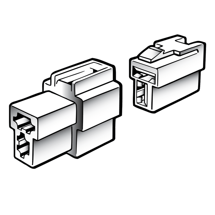 Narva 2 Way Connector Housing Set with Terminals - 56272BL