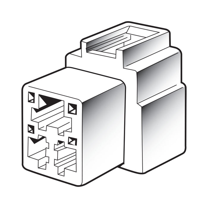 Narva 3 Way Connector Housing Set with Terminals - 56273BL