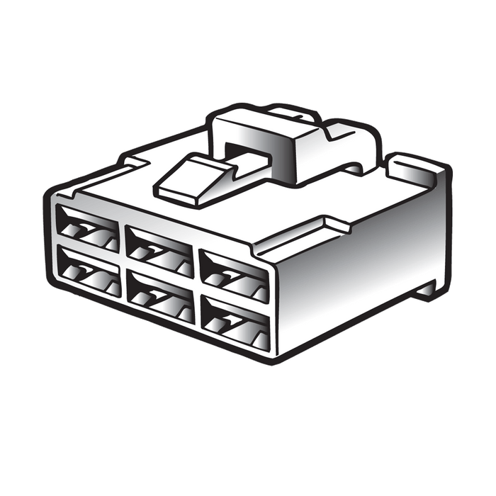 Narva 6 Way Connector Housing Set with Terminals - 56276BL