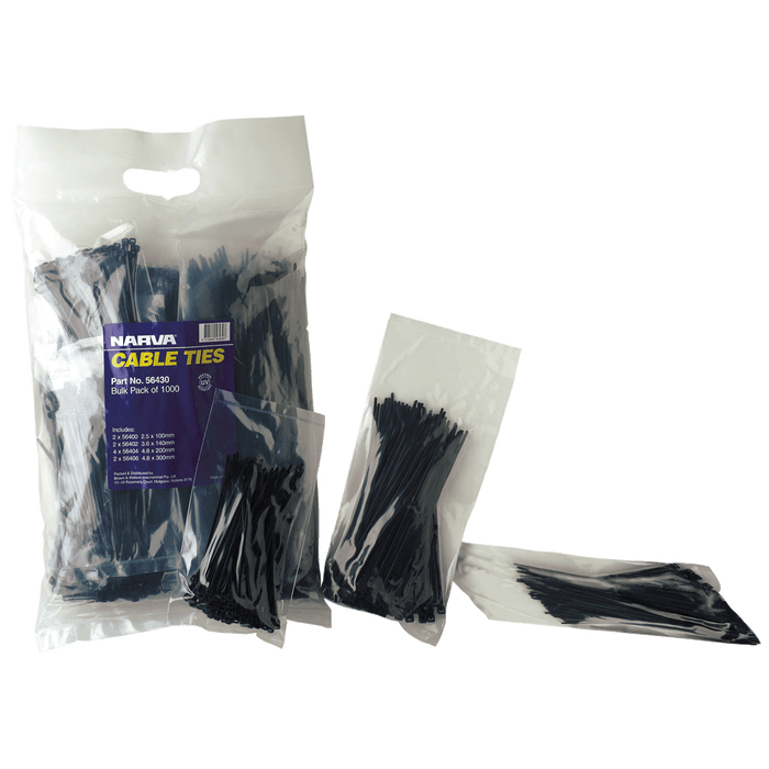 Narva Cable Ties Bulk (Pack of 1000) - 56430