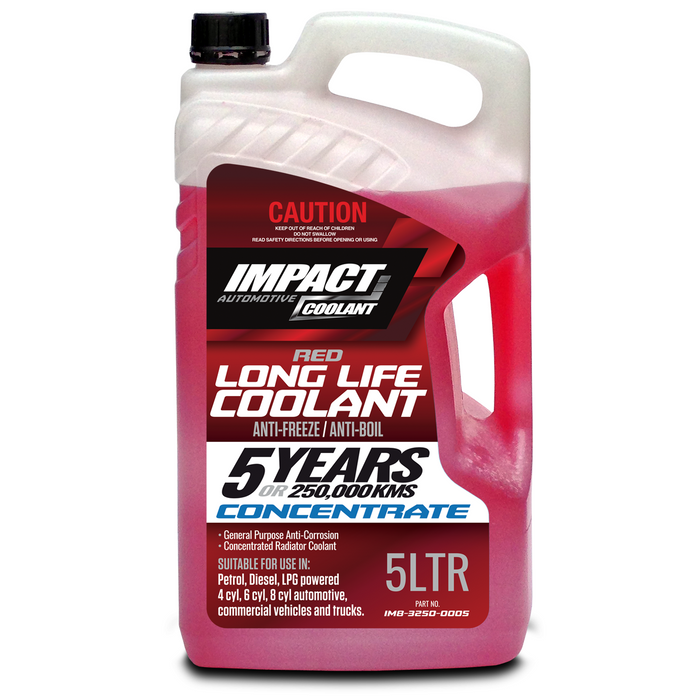 Impact Red Long Life Coolant Concentrate - 5 Litre