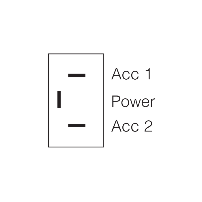Narva Momentary (On) / Off / Momentary (On) Heavy-Duty Toggle Switch
 - 60063BL