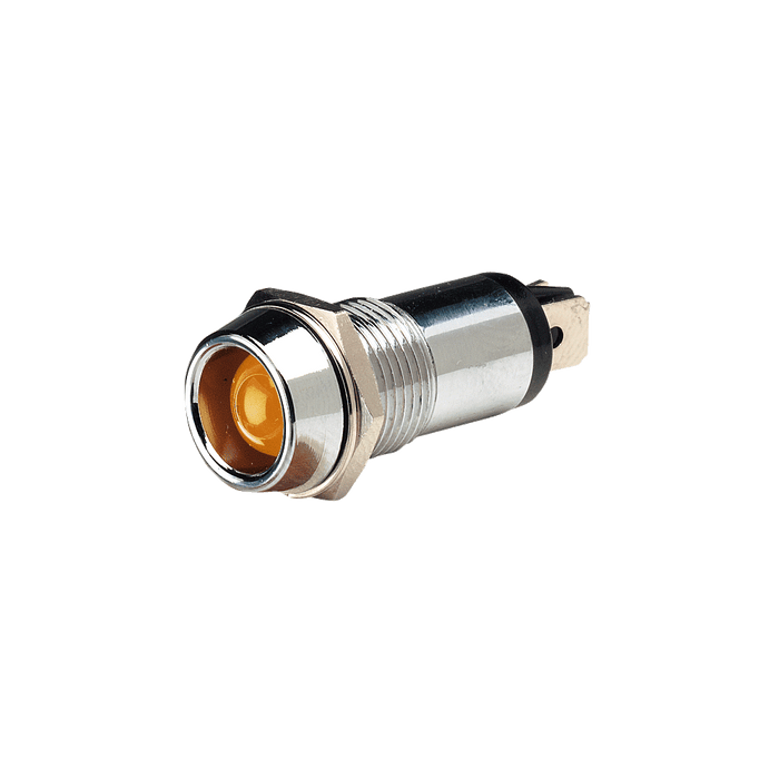 Narva 12 Volt Chrome Pilot Lamp with Amber LED
 - 62090BL
