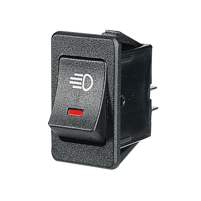 Narva Off / On Rocker Switch with Red LED and Driving Lamp Symbol - 63026BL