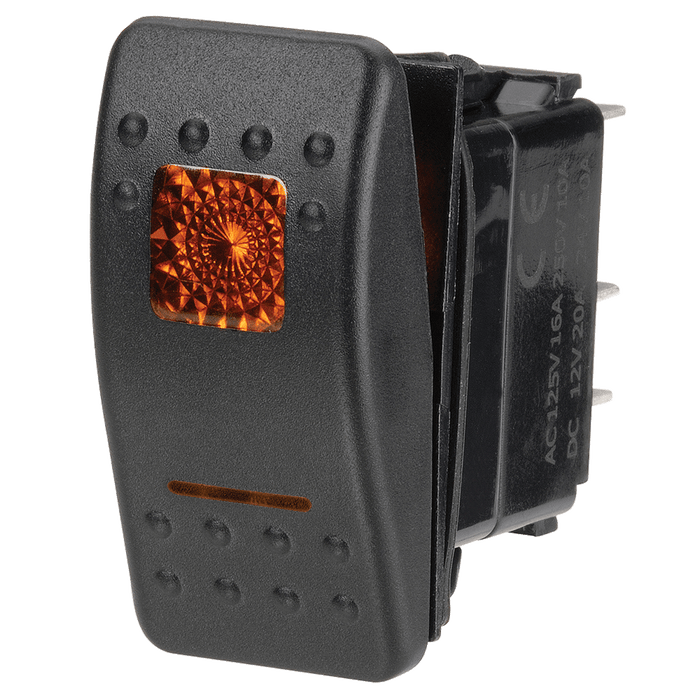 Narva 12 Volt Illuminated Off / On Sealed Rocker Switch (Amber)
 - 63122BL