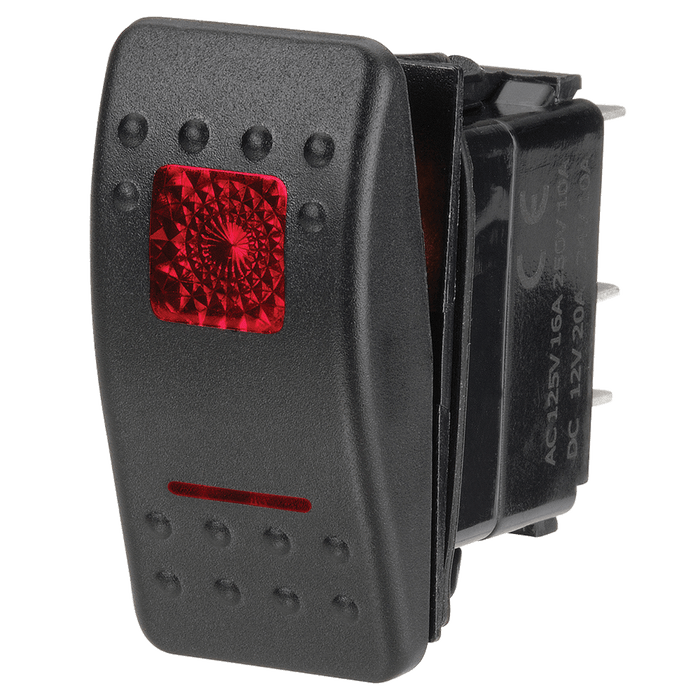 Narva 12 Volt Illuminated Off / On Sealed Rocker Switch (Red)
 - 63125BL