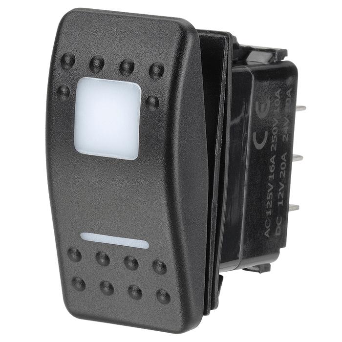 Narva 12 / 24V On / Off / On LED Illuminated Sealed Rocker Switch (Red)
 - 63168BL