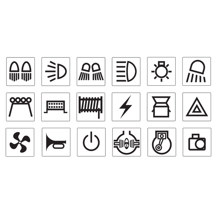 Narva 4WD Sticker Set (Black)
 - 63176BL