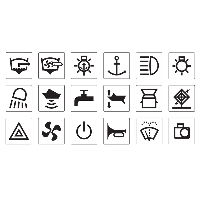 Narva RV & Marine Sticker Set (Black) - 63178BL