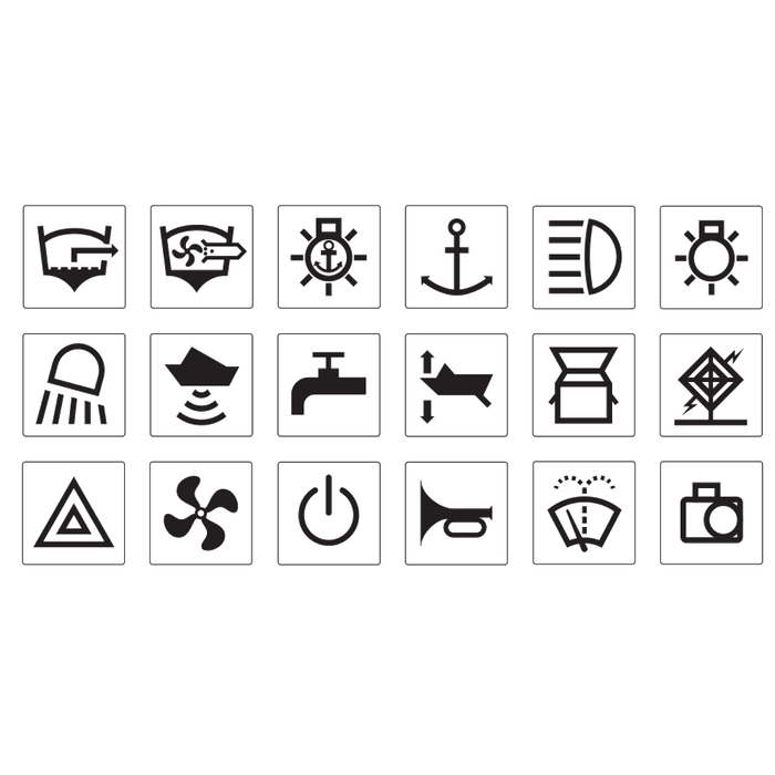 Narva RV & Marine Sticker Set (Black) - 63178BL