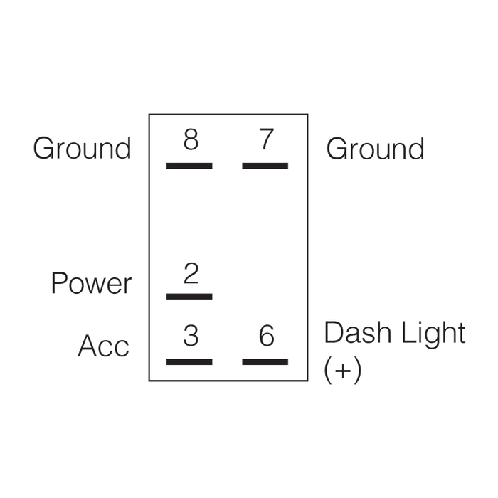 Narva 12 / 24V Off / On LED Illuminated Sealed Rocker Switch with LED Light Bar Symbol (Blue)
 - 63224BL