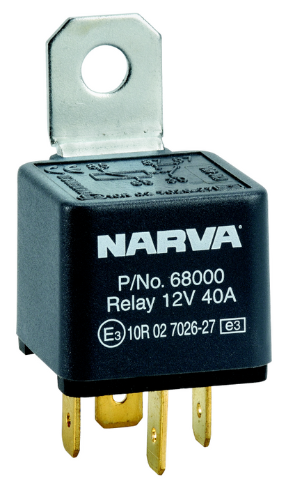Narva 12V 40 Amp Normally Open 4 Pin Relay - 68000BL