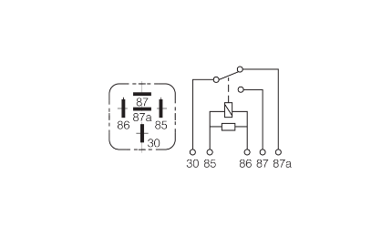 Narva 12V 40/30 Amp Change-Over 5 Pin Relay with Resistor - 68044BL