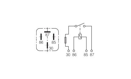 Narva 12V 30 Amp 4 Pin Fused Relay - 68060BL
