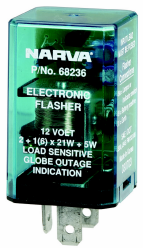 Narva 12 Volt 3 Pin Electronic Flasher
 - 68236BL