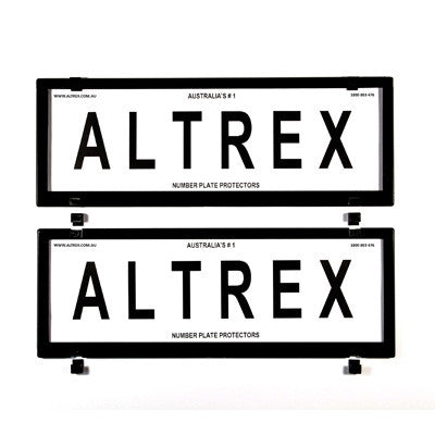Ultimate 6 Figure Black Number Plate Covers Without Lines - Push Clip - 6CNL - A1 Autoparts Niddrie

