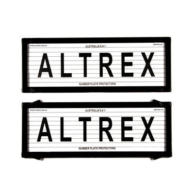 Ultimate 6 Figure Black Number Plate Covers With Lines - Swing Clip - 6L - A1 Autoparts Niddrie
