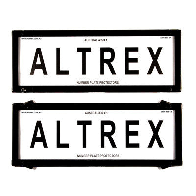 Ultimate 6 Figure Black Number Plate Covers Without Lines - Swing Clip - 6NL - A1 Autoparts Niddrie
