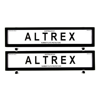 Ultimate European Dual Black Number Plate Covers Without Lines - Push Clip - 6NLE - A1 Autoparts Niddrie
